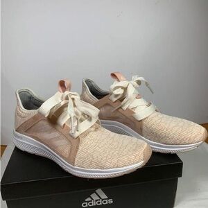 adidas Women’s Cream and Blush Athletic Knit Sneakers